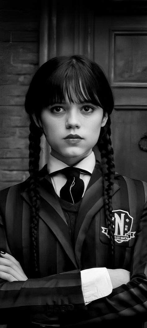 Wednesday Addams Wednesday Addams Drawing Pencil, Wednesday Addams Black And White, Wednesday Addams Photoshoot, Wednesday Black And White, Wednesday Portrait, Wednesday Addams Drawing, Wednesday Addams Art, Wednesday Addams Tattoo, Wednesday Hair