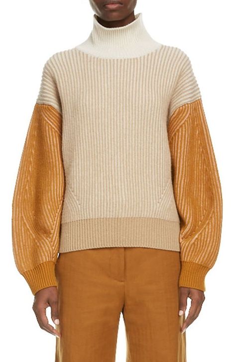 Kenzo Sweater, Blush Sweater, Winter Knitwear, Colour Blocking, Sweater Style, Striped Turtleneck, Women's Sweaters, Fall Style, Winter Clothes