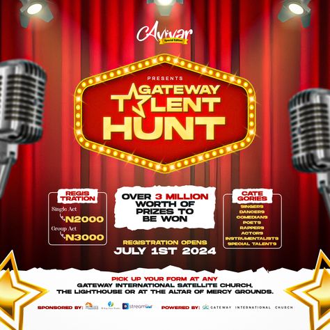 Talent Hunt Flyer Design Can Graphic Design, Blessed Week, Party Flyer, New Week, Creating A Brand, Visual Design, Visual Identity, Poets, Flyer Design