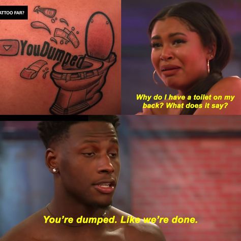 MTV hosts two shows (Just Tattoo Of Us and How Tattoo Is Too Far?) where two people come together to give each other tattoos. The other partner won't know what tattoo has been put on them until they see the final product. As expected, revenge tattoos have led to some interesting conversations. #mtv #tattoos #revenge #surpriseink #tattooreveal #inkeddrama #tvshowtattoos #tattooexchange Revenge Tattoos, Revenge Tattoo, Just Tattoo, Graveyard Shift, Creepy Photos, Creepy Facts, Tattoo Shows, Interesting Conversation, Weird Stories