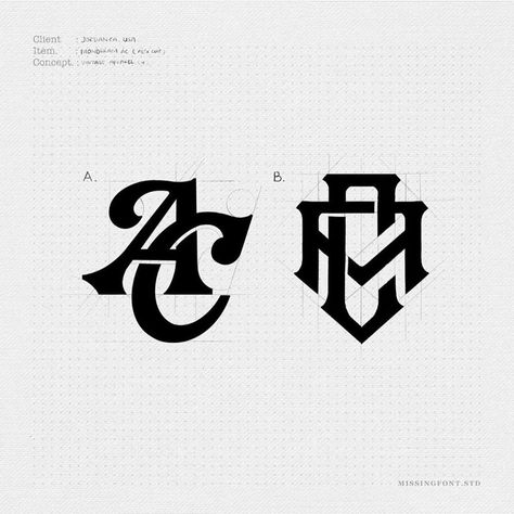 Ac Monogram, Typo Logo Design, Logo Tv, Logo Design Illustration, Sports Logo Inspiration, Typographic Logo Design, Minimalist Illustration, Illustrator Design, Typo Logo