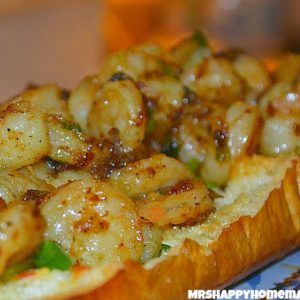 Shrimp Scampi Po’ Boys (On Garlic Bread) - Print