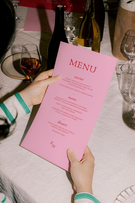 #wedding #retrowedding #modern #minimalmenu #weddingmenu #canva Pink Menu Template, Red Modern Wedding, Modern Menu Design, Graduation Menu, Wedding Menu Design, Pink Wedding Stationery, Wedding Menus Design, Colorful Wedding Cakes, Event Stationery