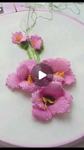 Gladiolus Embroidery, Kamal Kadai, Embroidery 3d, Easy Crochet Stitches, 10k Views, Embroidery Tutorials, Sewing Hacks, Easy Crochet, Crochet Stitches