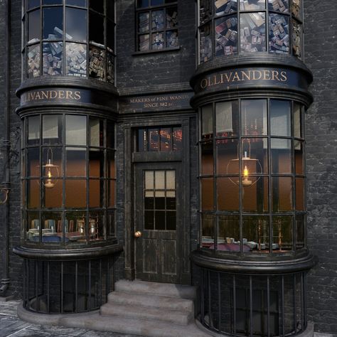 Ollivander's Wand Shop on Behance Ollivanders Wand Shop, Wiking Autos, Hery Potter, Harry Potter Wands, Wand Shop, Harry Potter Diagon Alley, Harry Potter Theme Birthday, Harry Potter Miniatures, Harry Potter Illustrations