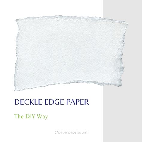 Do you like Deckled Edge Paper? While buying it is the easy, did you know that you can make it too? Use our blog to make your very own! Deckled Edge Paper: The DIY Way https://www.paperpapers.com/news/beginners-guide-to-deckle-edged-paper/ Aging Paper, Deckled Edge Paper, How To Age Paper, Creative Craft, Torn Paper, Wedding Pins, Printing Companies, Journal Paper, Any Book