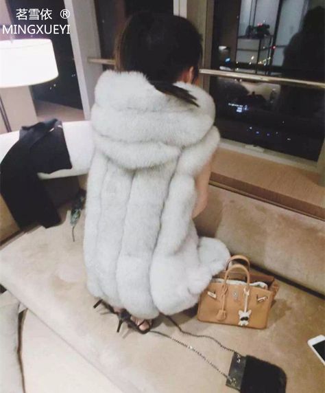 >> Click to Buy << Fur vest female 2016 medium-long fox fur rex rabbit hair wool with a hood vest outerwear slim #Affiliate Short Winter Coat, Winter Coat Short, Women Faux Fur Vest, Fox Fur Vest, Faux Fur Hooded Coat, Faux Fur Coats, Fur Hood Coat, Fur Accessories, Rex Rabbit