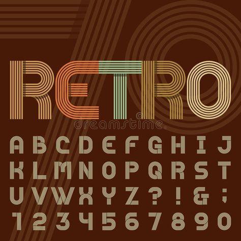 60s Font, Funky Letters, 70s Font, Font Sans Serif, Nature Font, Timeless Font, Retro Typography, Creative Fonts, Numbers Font