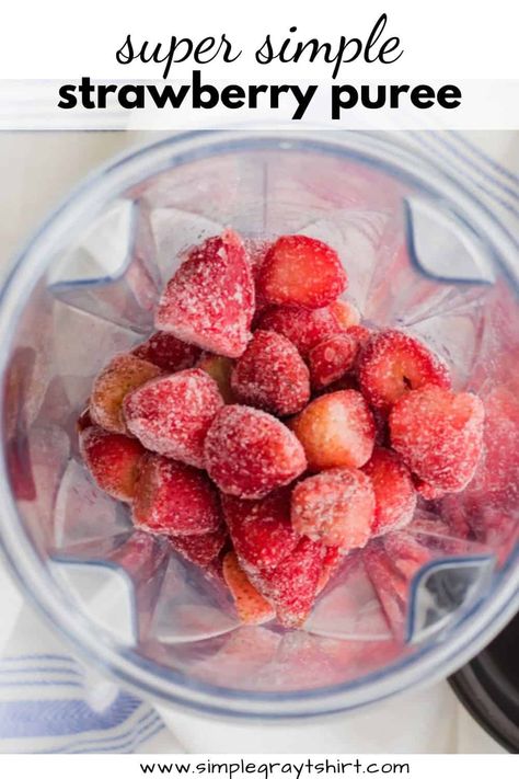 Frozen Strawberry Recipes, Baby Food Combinations, Ice Cream Yogurt, Drink Recipies, Fruit Yogurt, Strawberry Baby, Healthy Strawberry, Baby Puree Recipes, Baby Puree