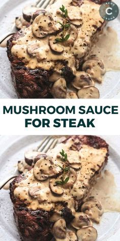 Mushroom Sauce For Steak, Steak Diane Recipe, Sauce For Steak, Steak Sauce Recipes, Mushroom Sauce Recipe, Steak And Mushrooms, Bumbo, Sauces And Dressings, Steak Sauce