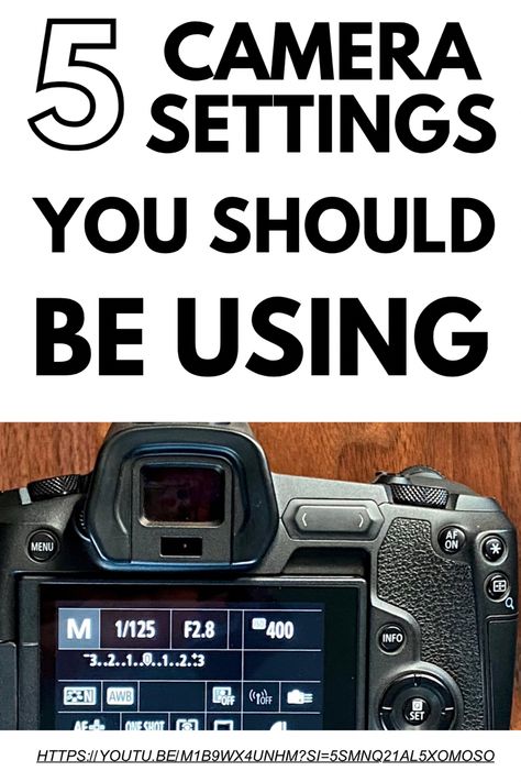 Learn 5 settings on your camera to help you be more efficient in your photography Photography How To, Cannon Camera For Beginners, Canon Camera Settings, Photography 101 Canon, Canon Camera Photography, Photography Challenges, Beginner Photography Camera, Best Canon Camera, Manual Photography