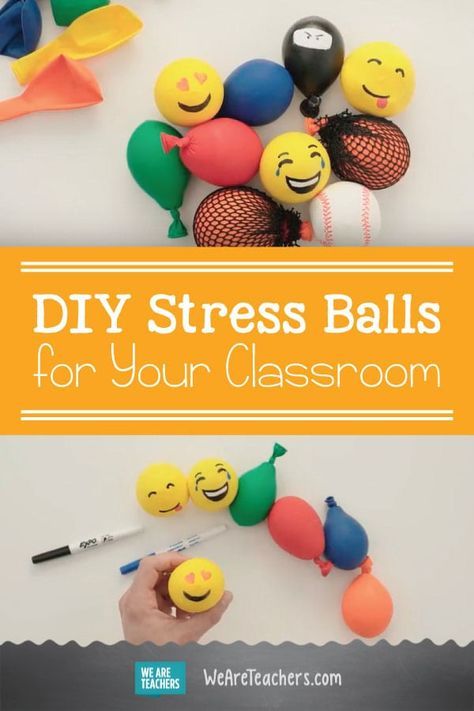 DIY Stress Balls to Make for Your Own Classroom - WeAreTeachers: Add these stress balls to your classroom management tool kit. They help kids settle down and focus so they can stay on task. Diy Stressball, Classroom Management Tool, We Are Teachers, Diy Classroom, Creative Display, Science Experiments Kids, School Crafts, Craft Videos, Classroom Management