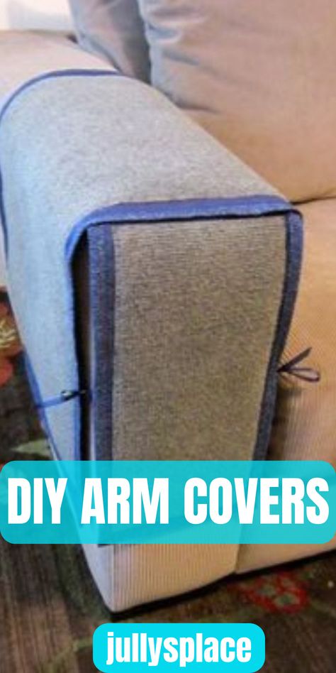 How to Make Arm Covers for a Sofa Couch Arm Covers, Katt Grejer, Chat Diy, Kat Diy, Cat Scratching Furniture, Living With Cats, Ideal Toys, Small Cat, Cat Room