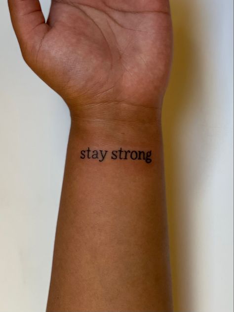 Tattoo Typewriter Font, Tattoo Stay Strong, Tattoo Typewriter, Stay Tattoo, Stay Strong Tattoo, Typewriter Font Tattoo, Resilience Tattoo, Tattoo Font Styles, Tattoo Kids