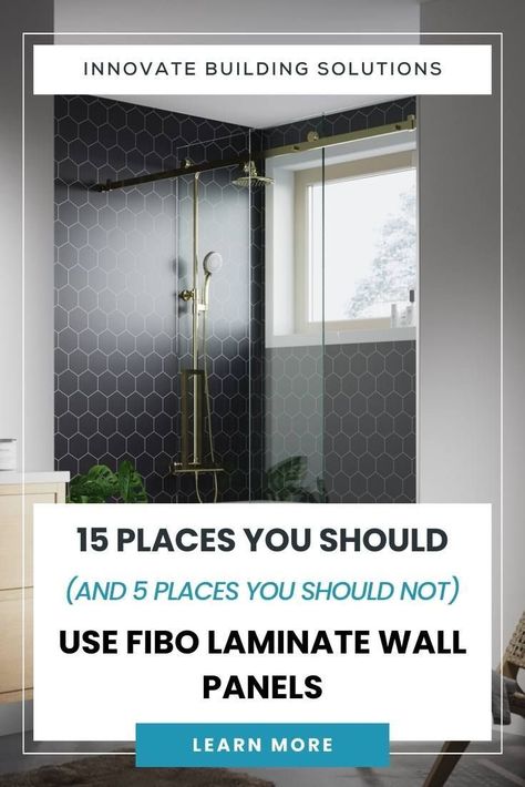 Want the look of real tile or stone without the hassle of installation and maintenance? Well, you’re in luck! Our Fibo Laminate Wall Panels deliver the perfect blend of beauty and convenience. Read our blog post to learn more about these panels and how they can revolutionize your home. :tools::droplet: #HomeDecor #InteriorInspiration #BathroomRemodeling #HomeDesign #HomeImprovement Shower Finishes, Shower Panels Wall Ideas, Showers Remodel, Shower Surround Panels, Bathtub Wall Panels, Waterproof Shower Wall Panels, Laminate Wall Panels, Shower Alcove, Bathroom Tiling