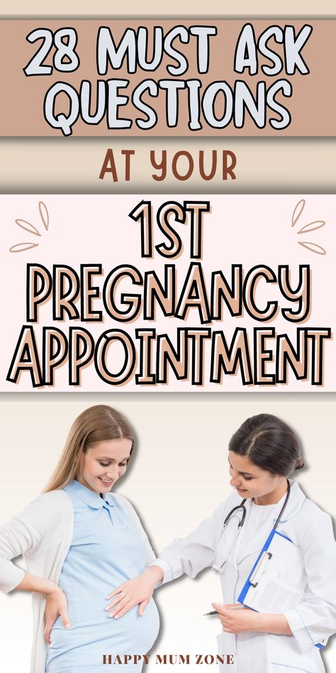 A big list of 28 questions that you should be asking at your first prenatal appointment. Download them and take them along to your first pregnancy appointments. First time pregnancy | pregnancy preperation | pregnancy planning | tips for pregnant women | first pregnancy Pregnant First Time, Pregnancy Things To Know, Prepregnancy Plan, First Prenatal Appointment Questions, Prenatal Appointment Schedule, Things To Avoid During Pregnancy, When To Announce Pregnancy Timeline, Questions To Ask At First Prenatal Visit, How To Announce Your Pregnant