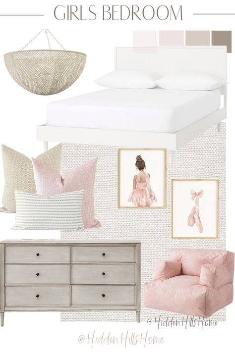 Girls Bedroom Mood Board, Hidden Hills Home, Bedroom Mood Board, House Kids Room, Girls Bedroom Decor Ideas, Pink Bedroom For Girls, Toddler Bedroom Girl, Big Girl Bedrooms