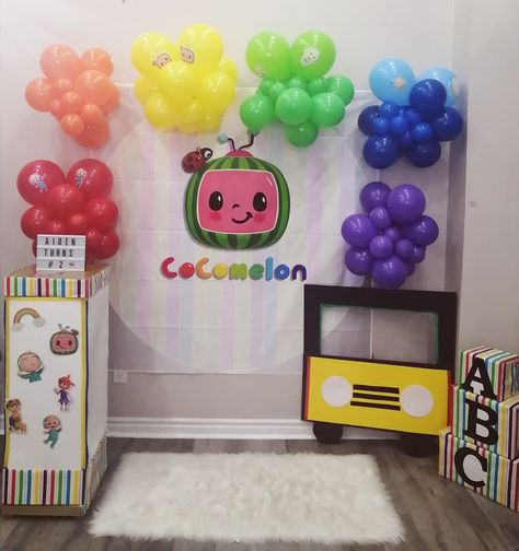 2nd birthday ideas #cocomelon #diy #simple Diy Cocomelon Decorations, 1st Birthday Diy, Cocomelon Birthday Party, Birthday Decorations At Home, Cocomelon Birthday, 2nd Birthday Ideas, Diy Simple, Birthday Diy, Simple Decor