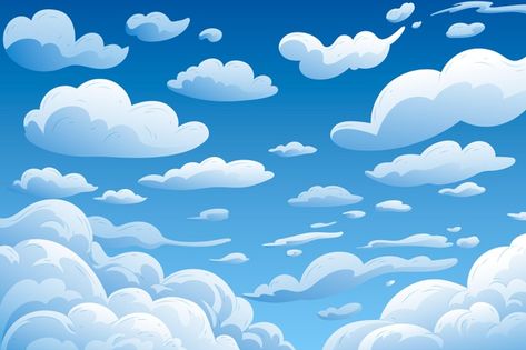 Sky - background for video conferencing | Free Vector Blue Stars Aesthetic Wallpaper, Background For Video, Pixel Art Background, Cartoon Clouds, Drawing Tutorial Face, Art Sketches Doodles, Cloud Vector, Free Video Background, Background Drawing