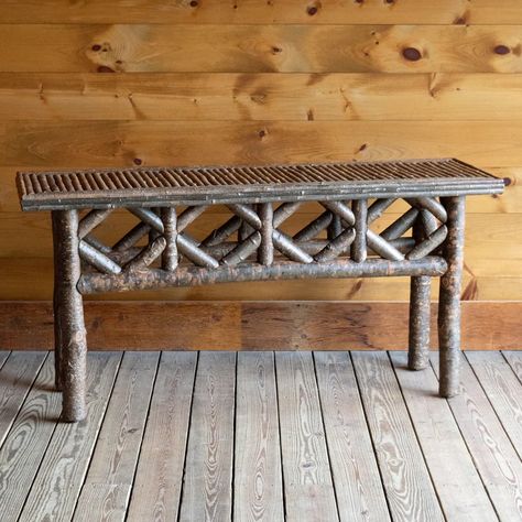 Coffee & Sofa Tables | Dartbrook Rustic Goods Branch Furniture, Willow Furniture, Twig Furniture, Adirondack Furniture, Sticks Furniture, Rustic Sofa, Rustic Woodworking, Cabin Furniture, Log Furniture