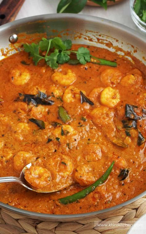 Easy Prawn Curry with Coconut Milk Goan Shrimp Curry, Kerala Prawn Curry, Crab Curry Recipe Coconut Milk, Curry Prawns Recipes Coconut Milk, Easy Prawn Curry, Prawn Curry With Coconut Milk, Curried Prawns, Chicken And Prawn Curry, Prawn Korma