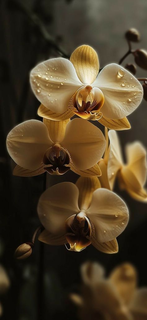 Gold And Black Wallpaper, Orchid Wallpaper, Aesthetic Gallery, Orchid Photography, 2024 Wallpaper, Flowers Photography Wallpaper, Lovely Flowers Wallpaper, Flower Iphone Wallpaper, Aesthetic Life