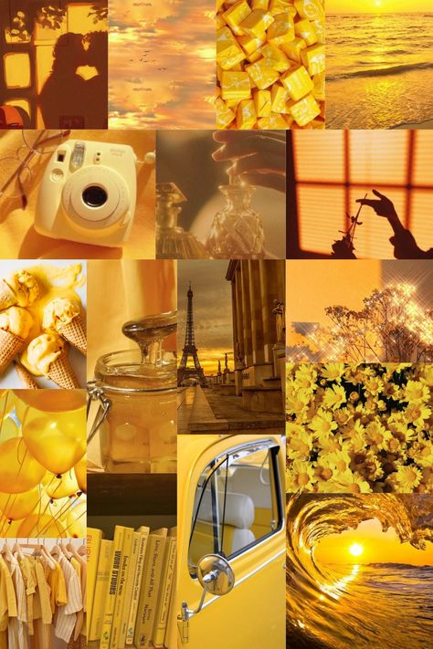 Yellow Collage Wallpaper Aesthetic, Yellow Moodboard Painting, Yellow Mood Board Aesthetic, Yellow Asthetic Wallpers, Yellow Aethstetic, Yellow Asthetics Photos, Yellow Vision Board, Aesthetic Collage Yellow, Giallo Aesthetic