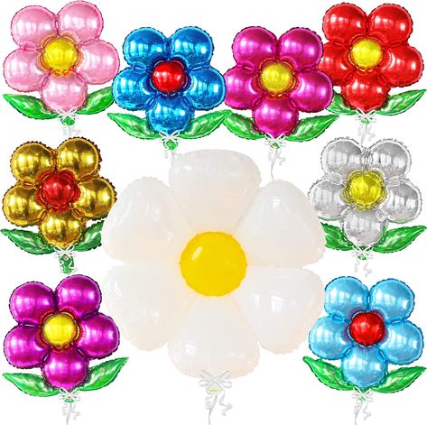 Amazon.com: KatchOn, Pack of 9 Colorful Daisy Balloons - 30 Inch, Mylar Balloons for Daisy Party Decorations | Flower Balloon for Flower Party Decorations | Flower Balloons for Flower Birthday Party Decorations : Patio, Lawn & Garden Flower Birthday Decorations, Daisy Party Decorations, Daisy Balloons, Flower Balloons, Flower Party Decorations, Butterfly Party Decorations, Fairy Theme Party, Spring Party Decorations, Flower Birthday Party