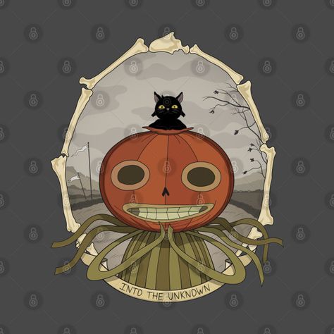 Check out this awesome officially licensed fan art illustration 'Enoch Is Inviting You Into The Unknown' for American animated television miniseries 'Over the Garden Wall' created by RunCatRun® Design Studio on @TeePublic! Into The Unknown, Over The Garden Wall, Wall Tattoo, Garden Wall Art, Embroidery Ideas, The Unknown, Hallows Eve, Halloween Art, Garden Wall