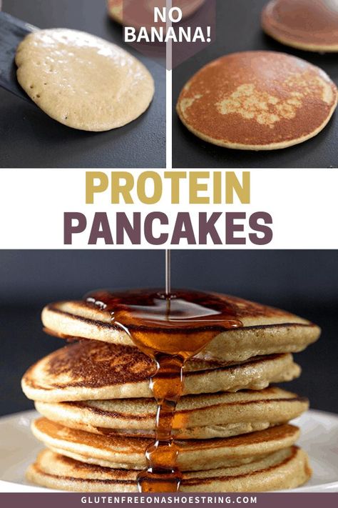 Protein Pancakes Without Banana, Whey Protein Pancakes, Oatmeal Protein Pancakes, Gluten Free Protein Pancakes, Healthy Protein Pancakes, Protein Powder Pancakes, Banana Protein Pancakes, High Protein Pancakes, Dairy Free Protein