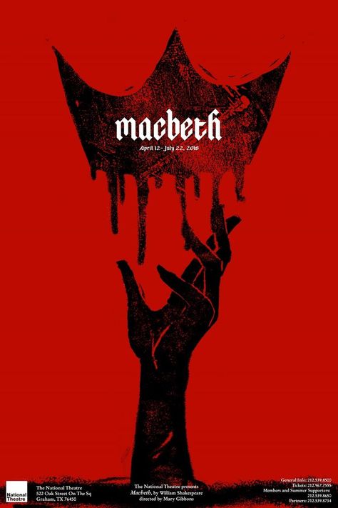 Macbeth Poster, Macbeth Witches, Mini Bookshelf, English Projects, Lady Macbeth, Club Poster, 2d Design, Book Jacket, National Theatre