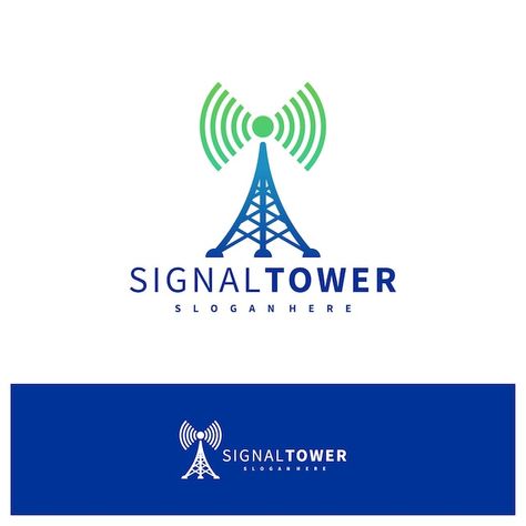 Signal tower logo design vector template... | Premium Vector #Freepik #vector #network-tower #radio-tower #telecommunication-tower #signal-tower Telecommunications Logo, Tower Logo, Mobile Tower, Communication Tower, Tower Design, Web Design Tips, Logo Concept, Signature Logo, Graphic Resources