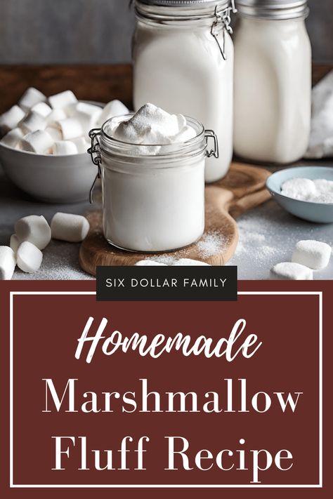 Elevate your desserts with the irresistible charm of homemade marshmallow fluff. Learn how to make marshmallow cream with marshmallows in this easy recipe for creating this luscious, sweet delight. Perfect for spreading, dipping, or adding a heavenly touch to your favorite treats! It's a flavor store bought marshmallow cream can't beat! Marshmallow Fluff With Marshmallows, How To Make Marshmallow Cream, How To Make Marshmallow Fluff, Marshmallow Creme Recipes, Easy Marshmallow Fluff, Homemade Marshmallow Cream, Marshmallow Delight, Marshmallow Fluff Recipe, Fluff Recipes