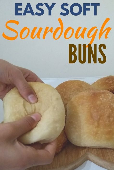 Sourdough Bread Rolls, Soft Buns Recipe, Sourdough Bun Recipe, Sourdough Buns, Sourdough Tips, Soft Sourdough Bread, Starter Bread, Sourdough Ideas, Artisan Rolls