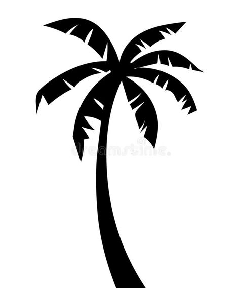 Palm tree silhouette vector.Palm tree dillustration royalty free illustration Palm Tree Outline, Palm Tree Clip Art, Bd Design, Palm Tree Png, Palm Tree Drawing, Tree Cut Out, Palm Tree Vector, Palm Tree Plant, Palm Tree Silhouette