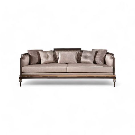 "Mimosa Sofa" Discover the luxury of Europe in the United States! Our furniture is made from top-quality European materials. -We deliver, handle & install anywhere in the USA -Store Address: 3226 Hillcroft St, Houston, TX, USA -Got questions? Book a Facetime chat with our designers for help. -Want to pay in installments? Contact us for interest-free options. -Upgrade your home with our stylish European-inspired furniture! -Ali Guler Furniture aligulerfurniture.com #furnituredesign #q... Furniture Mood Board, Classical Furniture, Inspired Furniture, Sofa Dimensions, Cnc Design, Neo Classic, Sleeping In Bed, Luxurious Design, Sofa Armchair