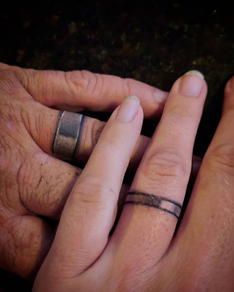 30+ Unisex Wedding Ring Tattoos for Couples - 100 Tattoos Mens Tattoo Wedding Band, Men’s Wedding Band Tattoo, Wedding Band Tattoo Men, Tattoo Wedding Rings For Men, Ring Tattoo For Men, Wedding Ring Tattoos For Couples, Ring Tattoos For Couples, Wedding Ring Tattoo For Men, Tattoo With Cross