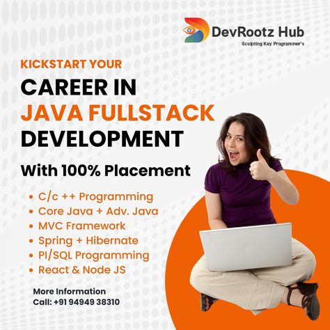 Calling all aspiring Java developers! Want to become a full-stack Rockstar and land your dream tech job? Our comprehensive Java Full Stack Development course with guaranteed placement is your key to success! Here's what you'll get: Master both front-end and back-end development using Java Build real-world applications to showcase your skills Get expert mentorship and career guidance to ace your interviews ✨ Land your dream job with our 100% placement assistance! Don't wait, seize this oppo... Java Developer, Free Java Courses, How To Learn Java, Javascript Learning Roadmap, Java Full Stack Developer, Unique Web Design, C Programming, Tech Job, Key Programmer