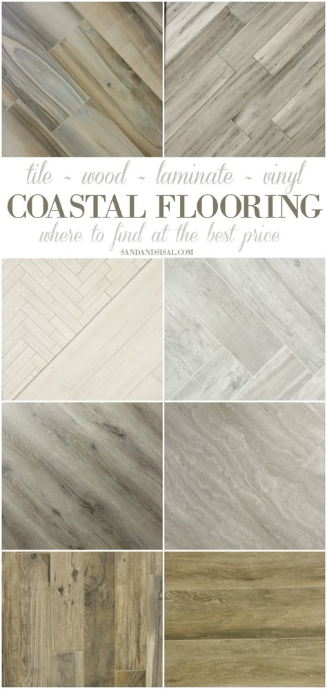 Coastal Flooring Ideas- Where to get premium tile, hardwood, laminate and luxury vinyl . I love these weathered looks! Perfect for a beach home. Can you believe some of these are actually tile?! sponsored Coastal Flooring Ideas, Coastal Flooring, Strand Decor, Coastal Room, Coastal Bathrooms, Coastal Living Rooms, Coastal Bedrooms, Best Flooring, Beach House Style