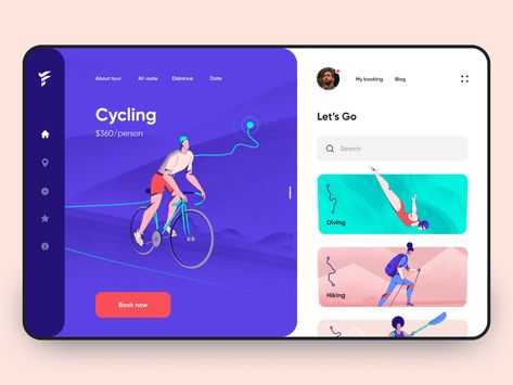 Sports App - App Design by Anastasia on Dribbble Flat Web Design, Ui Design Dashboard, Finance App, Sports App, Dashboard Ui, Design Websites, Dashboard Design, Music App, Ui Design Inspiration