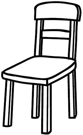 How To Draw A Chair, Architect Stickers, Chair Drawings, Drawing Chair, Chair Clipart, Pencil Drawing Pictures, Outline Pictures, Bug Coloring Pages, Drawing Furniture