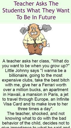 Teacher Asks The Students What They Want To Be In Future (Funny Story) - Humorous Story In English, Short Motivational Story In English, English Stories For Adults, Humorous Stories In English, Comedy Stories In English, Funny Poems For Adults, Funny Teacher Poems, Funny Kids Stories, Funny Stories In English