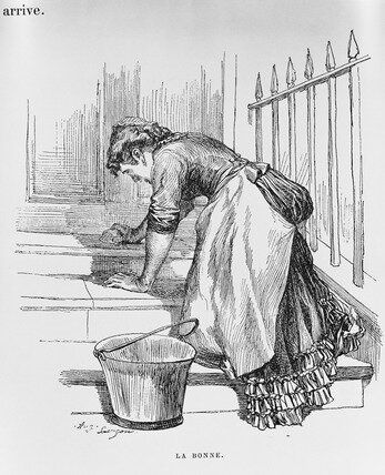 A Victorian Maid Victorian Servants, Scullery Maid, Linen Aprons, Victorian Maid, Kitchen Maid, Little Dorrit, House Maid, Victorian Life, Working Class