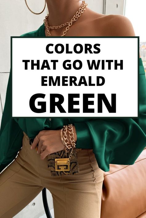 Emerald Green Combination Outfit, Emerald Shoes Outfit, Green Blouses Outfits, Green Sweater Outfits For Women, Accessories For Emerald Green Gown, Hunter Green Blouse Outfits, Emerald Green Shirts For Women, Emerald And Black Outfit, Emerald Green Dress Pants Outfit