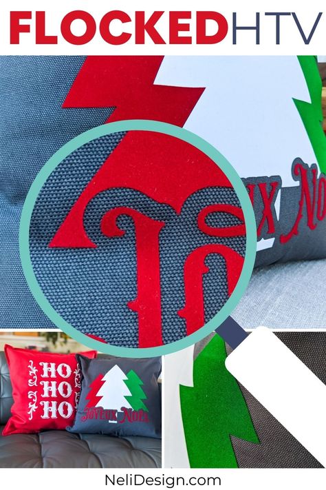 Learn everything you need to know about flocked HTV. You'll be able to make these beautiful Christmas pillows using my free SVG cut file. Know what setting to use in Cricut Design Space to cut flocked heat transfer vinyl and also what setting is required with the Easy Press. Get all the tips and tricks for this simple project. Diy Christmas Pillow Covers, Diy Christmas Pillows, Fireflies Craft, Pillow Covers Tutorial, Vintage Christmas Sign, Christmas Pillows Diy, Gift Ideas Diy, Diy And Crafts Sewing, Cricut Joy