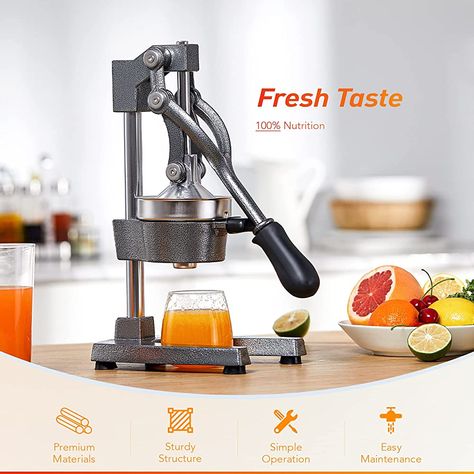 CO-Z Commercial Heavy Duty Manual Hand Press Citrus Juicer Hand Pomegranate Lemon Orange Juice Press Squeezer (Out of Stock) : Amazon.ca: Home Commercial Juicer, Eureka Lemon, Lemon Press, Hand Juicer, Lemon Juicer, Citrus Squeezer, Manual Juicer, Juicer Machine, Fruit Juicer