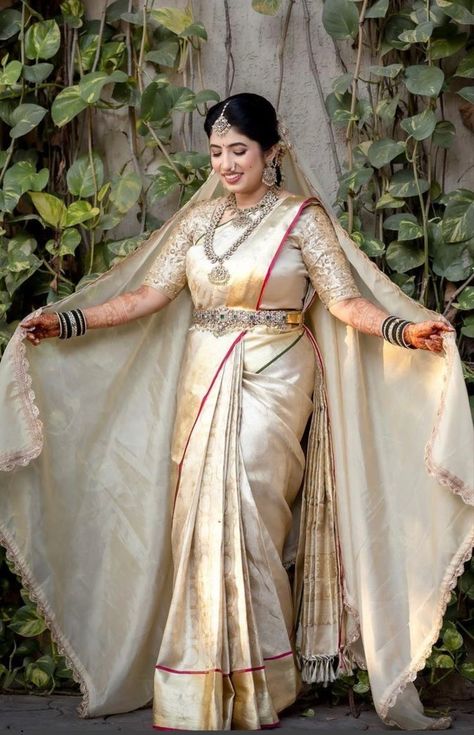 Telugu Bride, South Indian Wedding Saree, South Indian Bride Saree, Christian Bride, Latest Bridal Blouse Designs, Bridal Sarees South Indian, Indian Bridal Sarees, Bridal Braids, Telugu Wedding