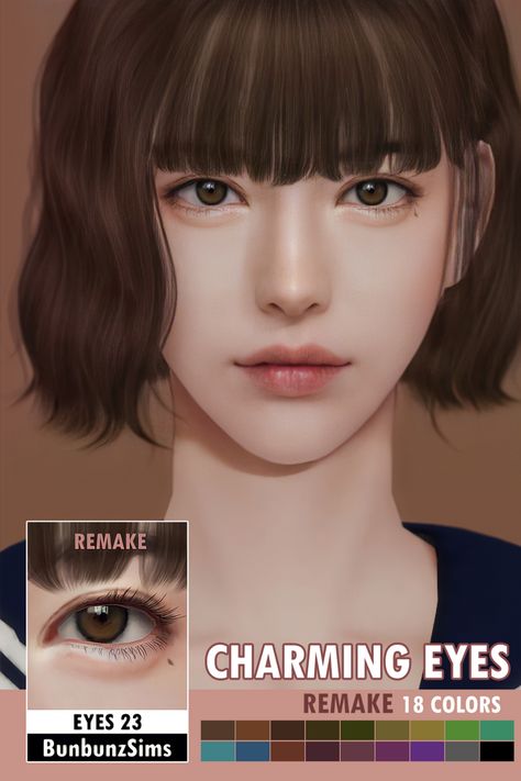 Charming eyes ver.2 ✿ 18 colors Sims 4 Cc Skin Details Korean, Sim4 Cc Eyes, Ts4 Cc Eye Colors, Sim4 Eyes, Sims 4 Cc Korean Eyes, Sims Eyes Cc, The Sims 4 Cc Hair Korean, Sims4 Eyes, Korean Sims 4 Cc