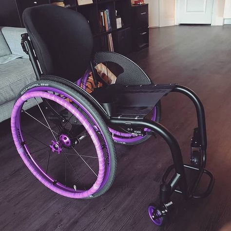 This is mainly for wheelchair users so feel free to ignore if it isn't relevant to you. I received my new custom built magnesium wheelchair… Disabled Fashion, Wheelchair Accessories, Hell On Wheels, Physical Disabilities, Be Curious, The Push, Mobility Aids, Wheelchair Accessible, Custom Wheels