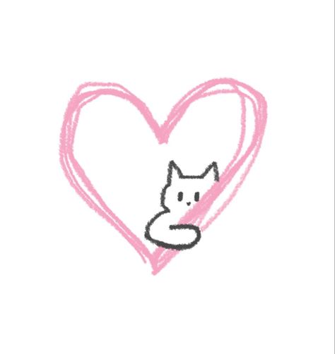 Muster Tattoos, Cat Doodle, 캐릭터 드로잉, Cute Doodles Drawings, Cute Doodle Art, Mini Drawings, Note It, Cute Texts, Simple Doodles